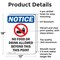 Signmission No Food Or Drink Allowed, 12 in W x Rectangle, Aluminum OS-2PACK-NS-A-1218-V-14584 - alternate 6